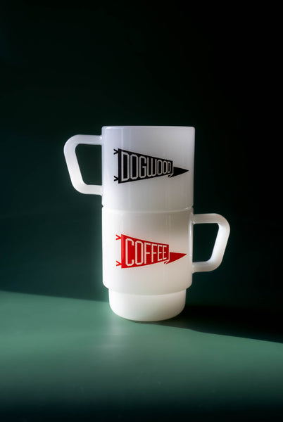 Dogwood Milk Glass Mug